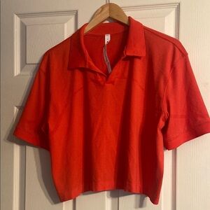 Lululemon Vibrant Red Polo Shirt